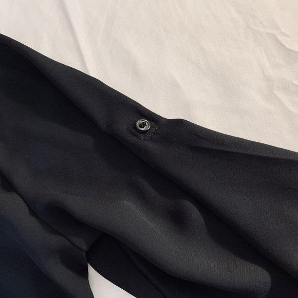 New York & Company Semi Sheer Black Blouse Size S - Picture 8 of 15